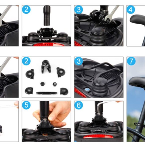 Oversized Bike Seat Cushion Comfort Memory Foam Padded Universal Fit Bicycle - Picture 9 of 9